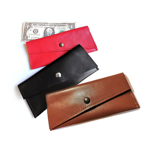 Leather cash wallet | Daisy - Angela Pinto