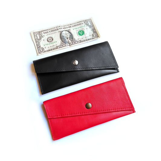 Leather cash wallet | Daisy - Angela Pinto