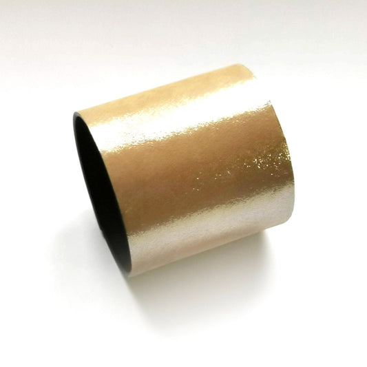 Satin Gold Leather cuff | Bangkok - Angela Pinto