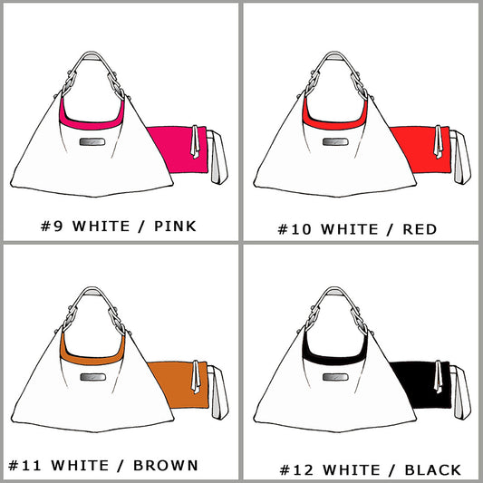 White leather hobo bag | Jennie