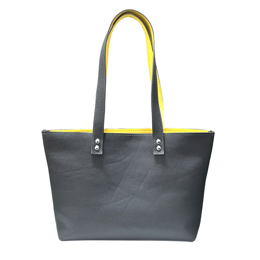 gray leather bag 02