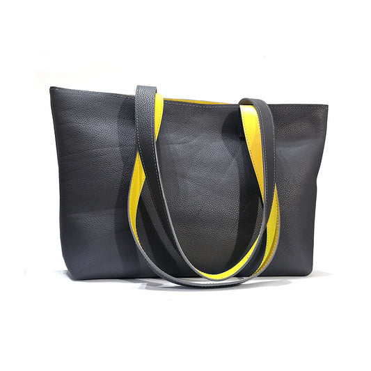 gray leather bag 01