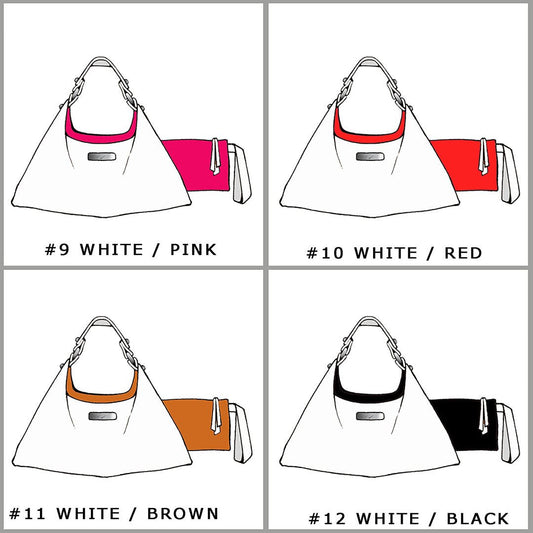 White leather hobo bag | Jennie - Angela Pinto