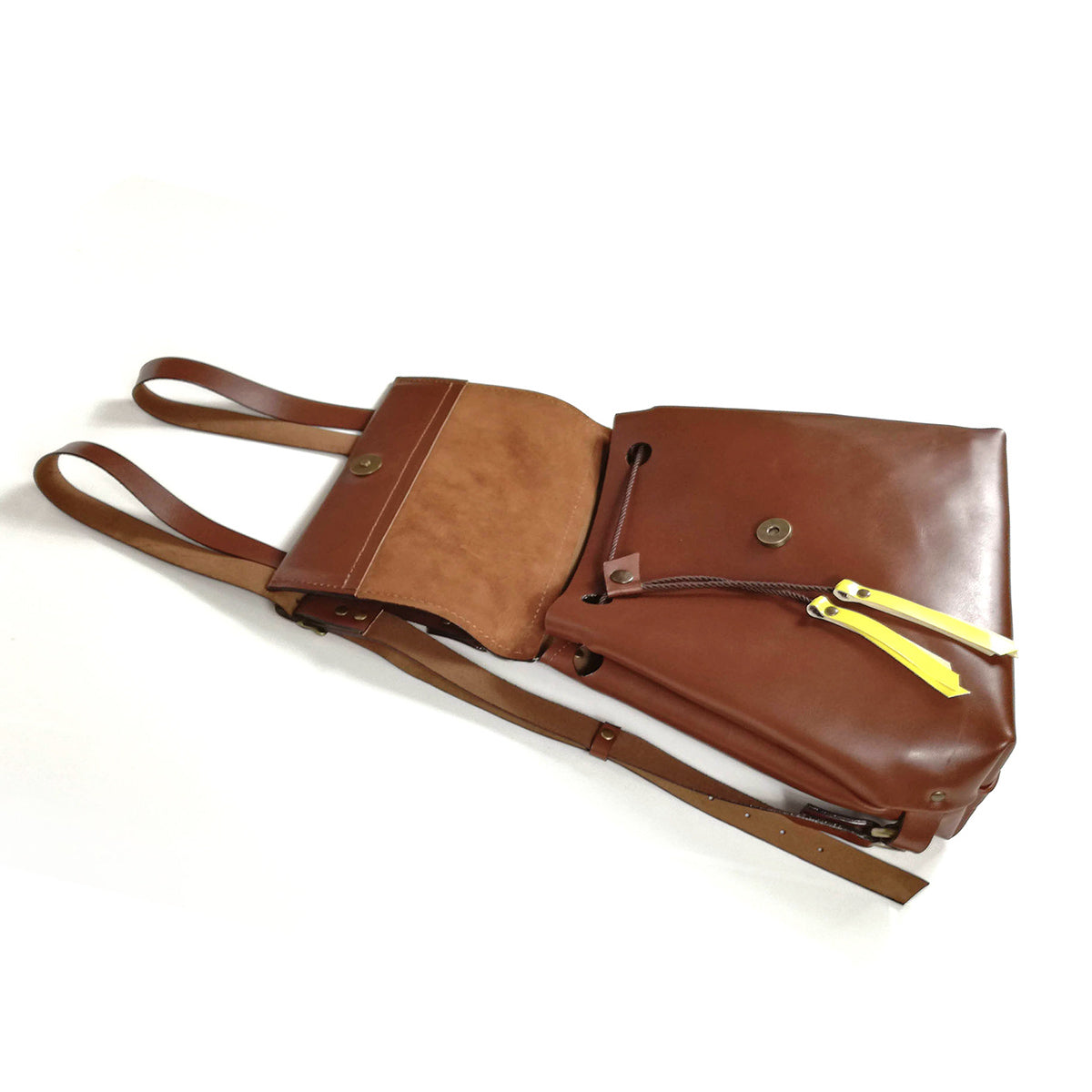 Brown leather convertible backpack | Alice